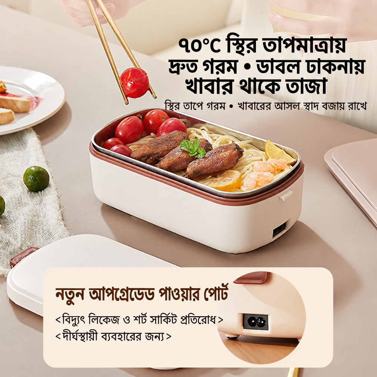 Office water-free electric heating cooking lunch box