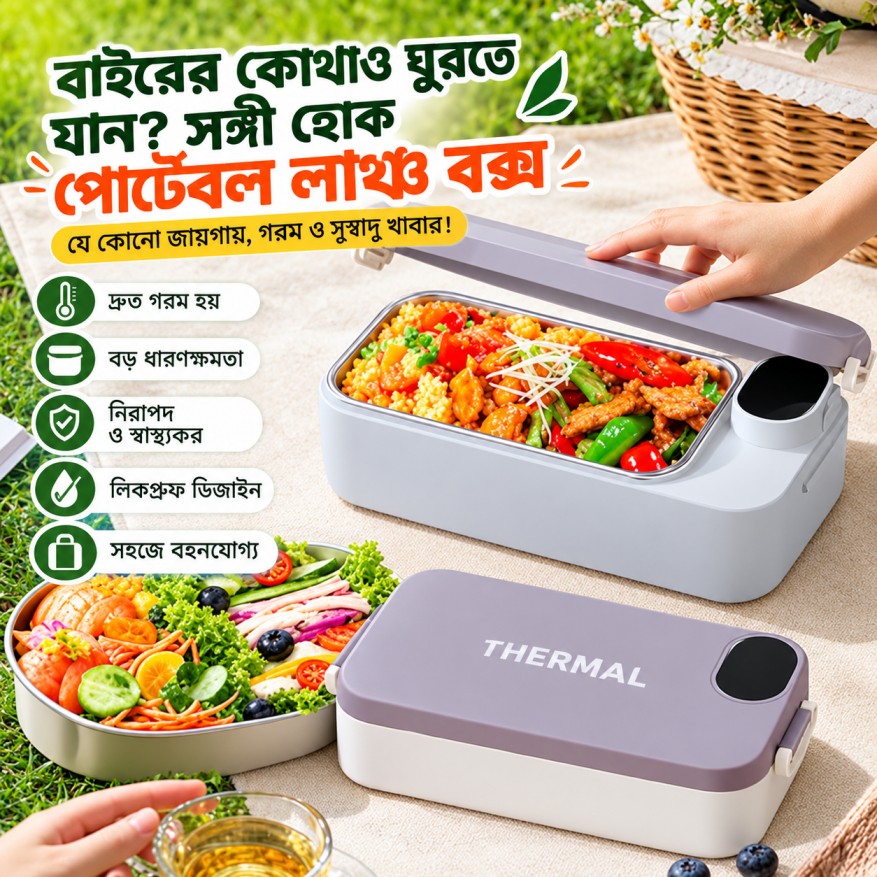 Electric heating lunch box office worker student charging wireless water-free