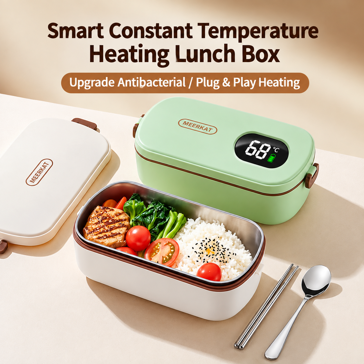 Office water-free electric heating cooking lunch box