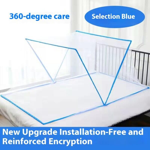 Portable Bed Mosquito Net Folded Mesh Fabric 190*160*80mm