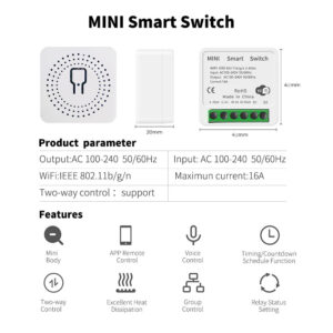Tuya 16A 10A Wifi Switch Smart Breaker MINI Smart switch for home